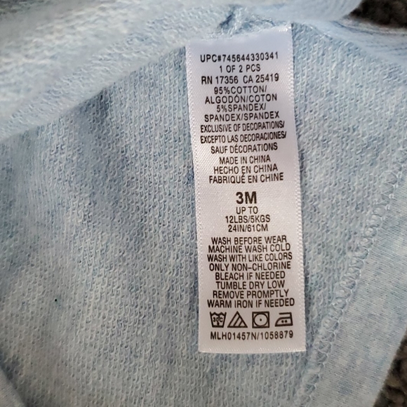 Focus Kids Sweats Set Blue and Black 3 Months - Picture 5 of 8